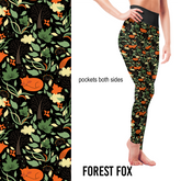 Forest Fox – Woodland Leggings with Pockets -  Pre-Order